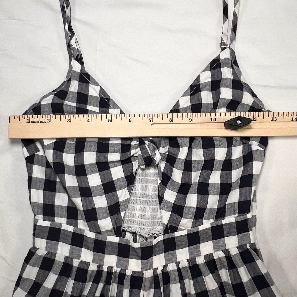 American Eagle Romper Size XXS Blue White Gingham Pockets Summer Cottage Preppy - Picture 8 of 15
